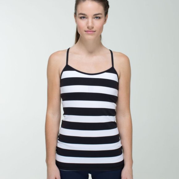 lululemon athletica Tops - lululemon athletica Black and White Striped Tank Top